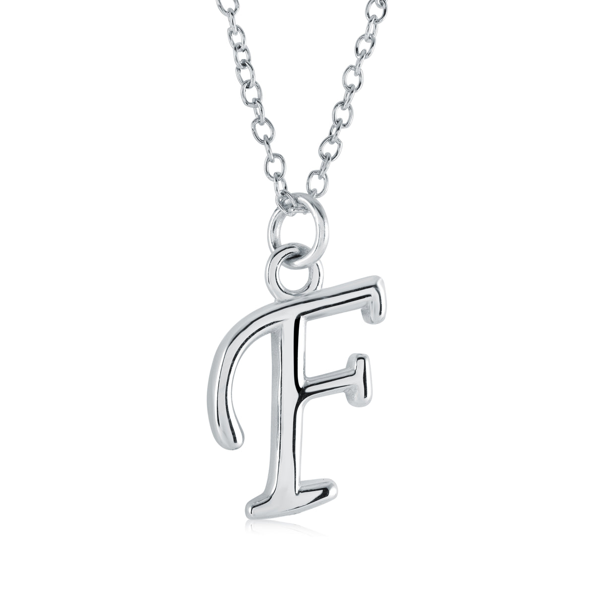 Veloria Stainless Steel Cursive Initial F Pendant