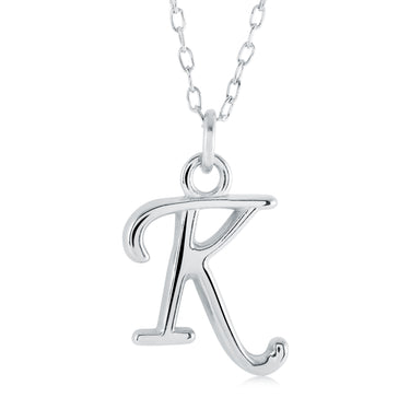 Veloria Stainless Steel Cursive Initial K Pendant