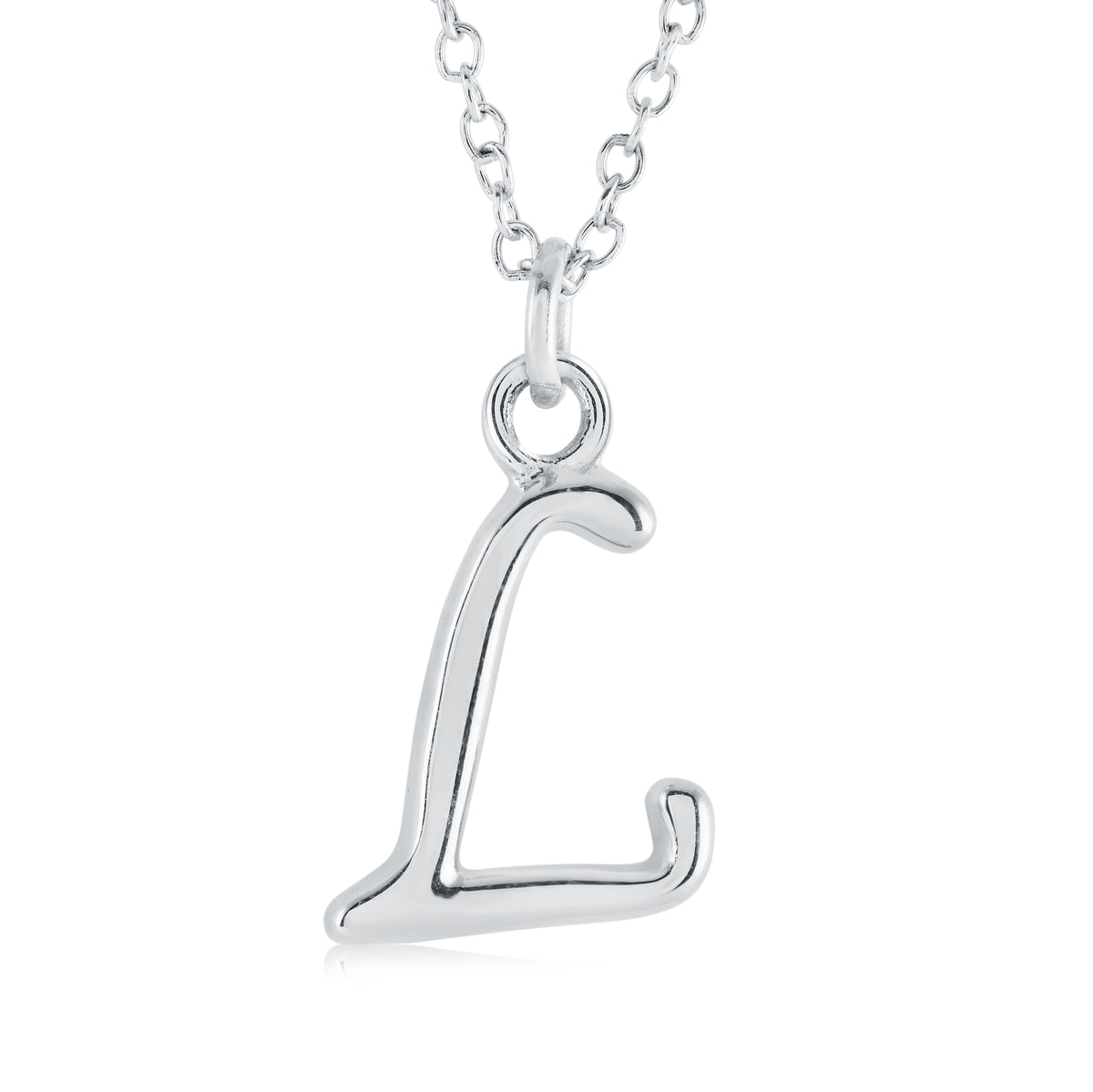Veloria Stainless Steel Cursive Initial L Pendant