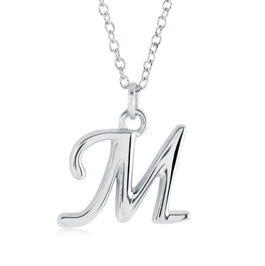 Veloria Stainless Steel Cursive Initial M Pendant