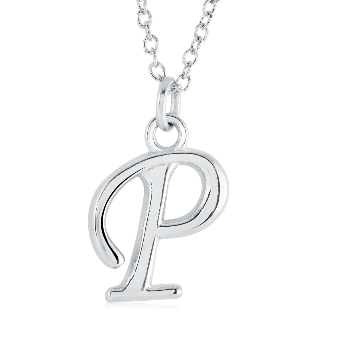 Veloria Stainless Steel Cursive Initial P Pendant