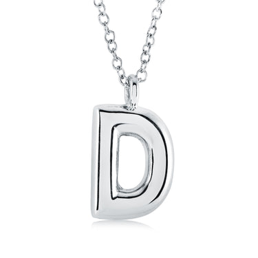Veloria Stainless Steel Bubble Initial D Pendant