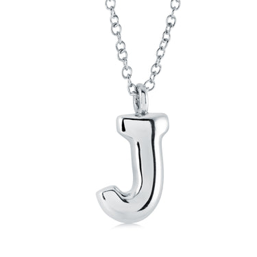 Veloria Stainless Steel Bubble Initial J Pendant