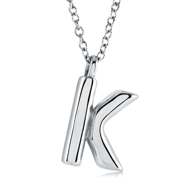 Veloria Stainless Steel Bubble Initial K Pendant
