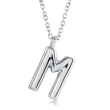 Veloria Stainless Steel Bubble Initial M Pendant