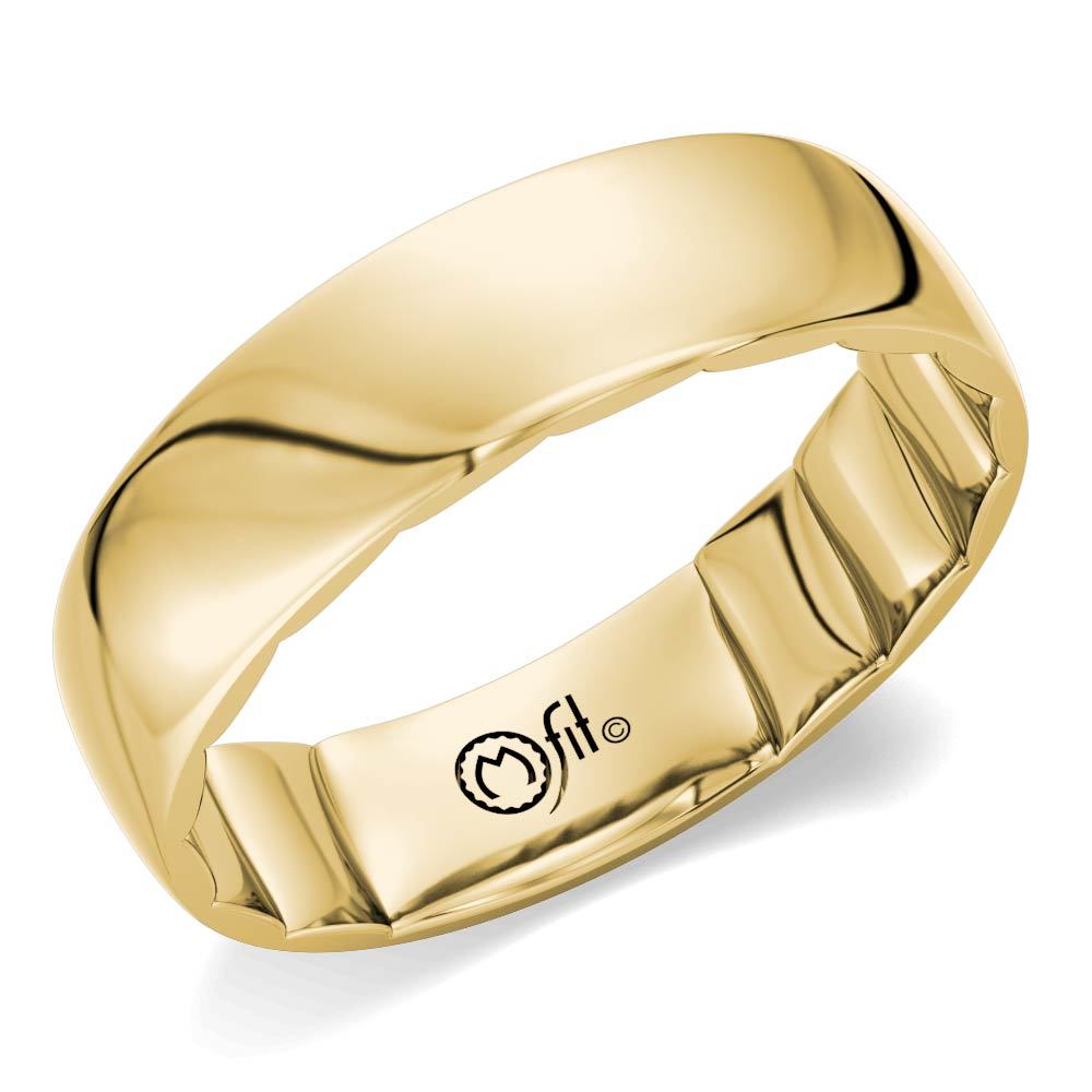 M-Fit 14Kt Yellow Gold 6mm Plain Band