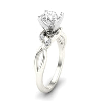 14Kt White Gold Willowing Vine Ring With .66cttw Natural Diamonds