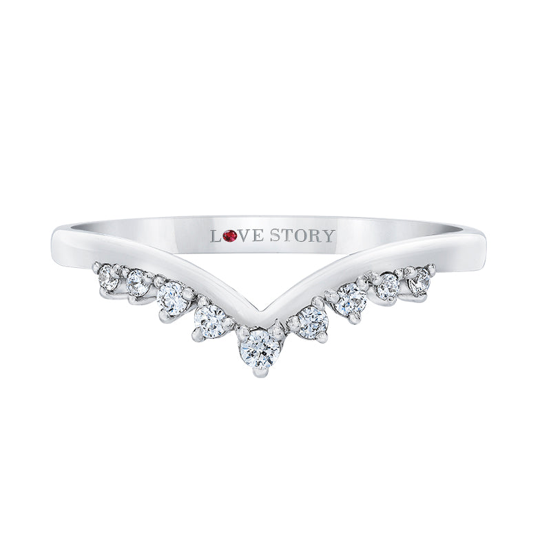 14Kt White Gold Tiara Band