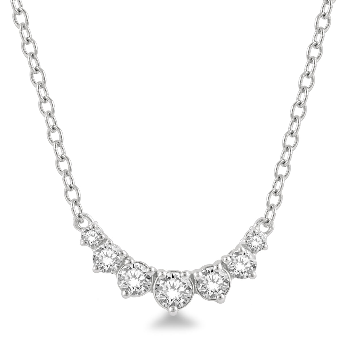 Lasker Petites 14Kt White Gold Smile Necklace