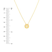 14Kt Yellow Gold Cut-Out Pet Paw Disc Pendant
