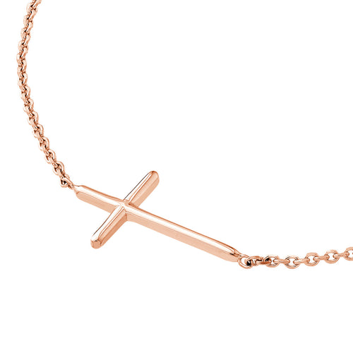 14Kt Rose Gold Cross Pendant