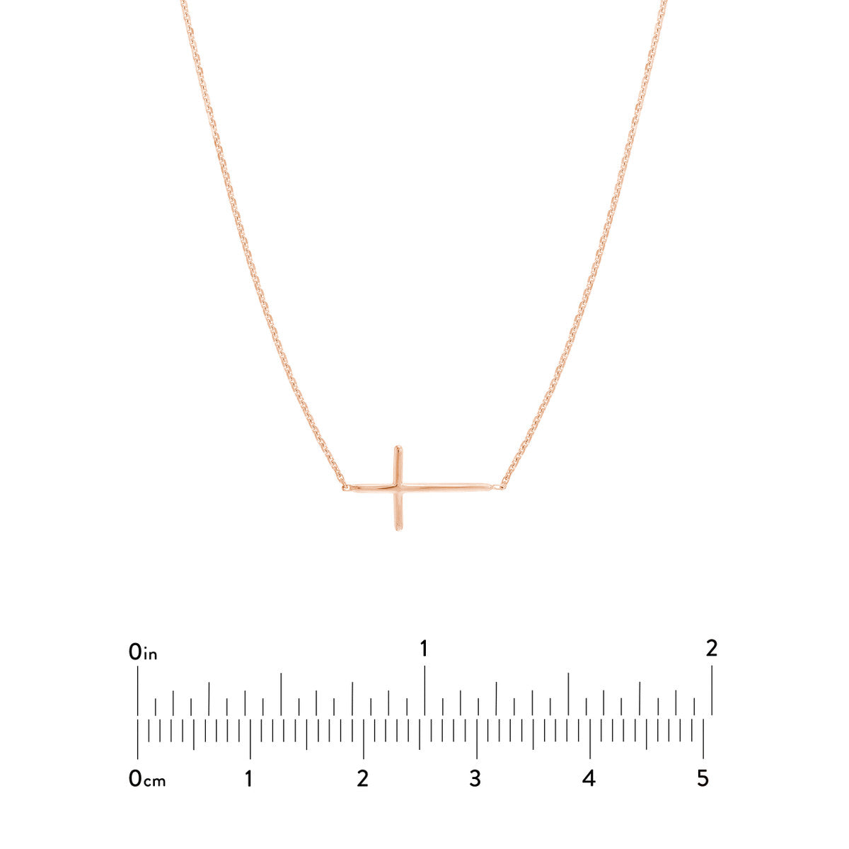 14Kt Rose Gold Cross Pendant