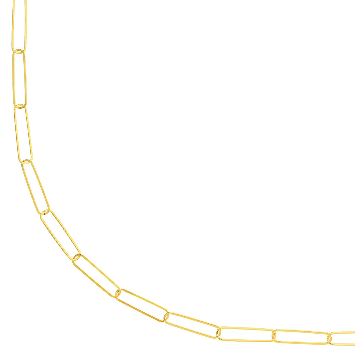 14Kt Yellow Gold 3.6mm 24" Paperclip Chain Necklace