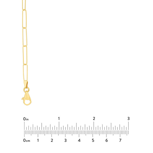 14Kt Yellow Gold 3.6mm 30" Paperclip Link Chain