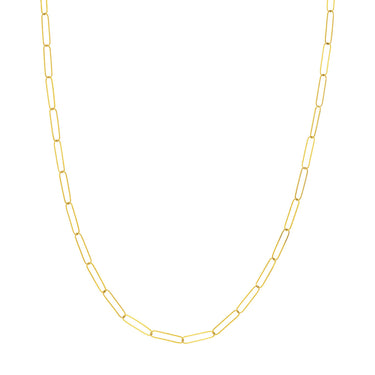 14Kt Yellow Gold 3.6mm 30" Paperclip Link Chain