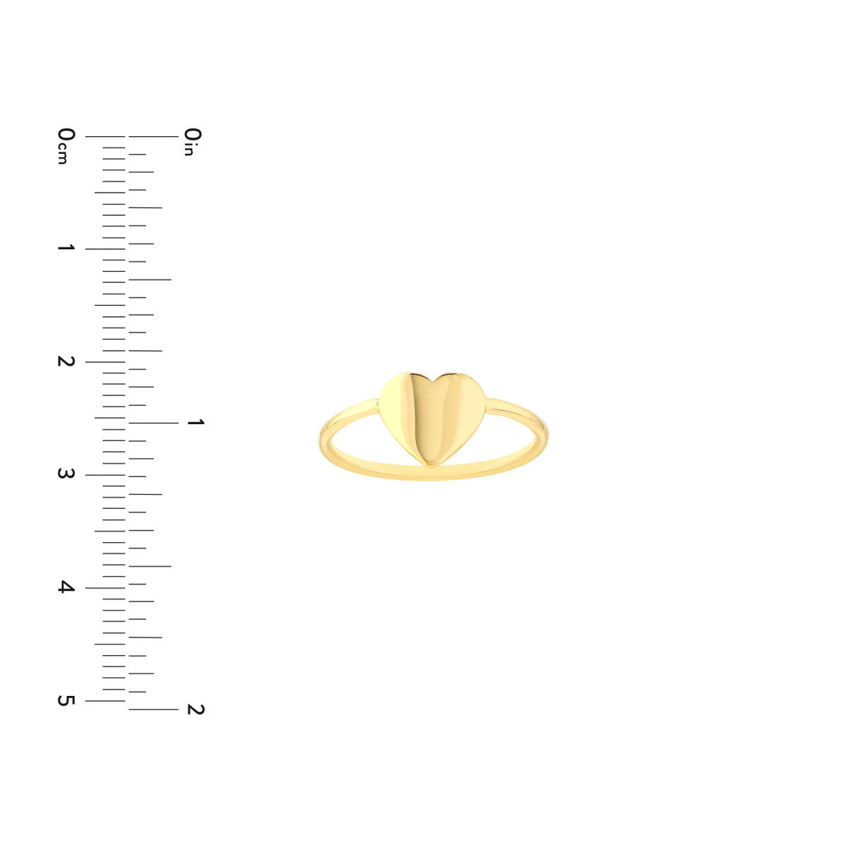 14Kt Yellow Gold Heart Fashion Ring