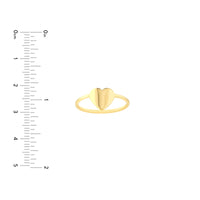 14Kt Yellow Gold Heart Fashion Ring