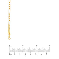 14Kt Yellow Gold 3.9mm 20" (3+1) Figaro Paperclip Link Chain Necklace