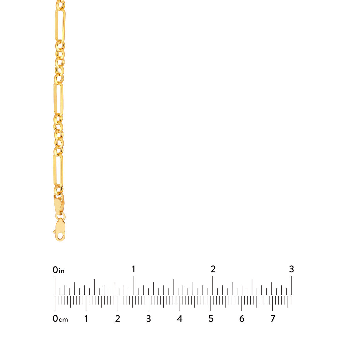 14Kt Yellow Gold 3.95mm Semi-Solid (5+1) Rolo Chain Necklace