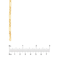 14Kt Yellow Gold 3.95mm Semi-Solid (5+1) Rolo Chain Necklace