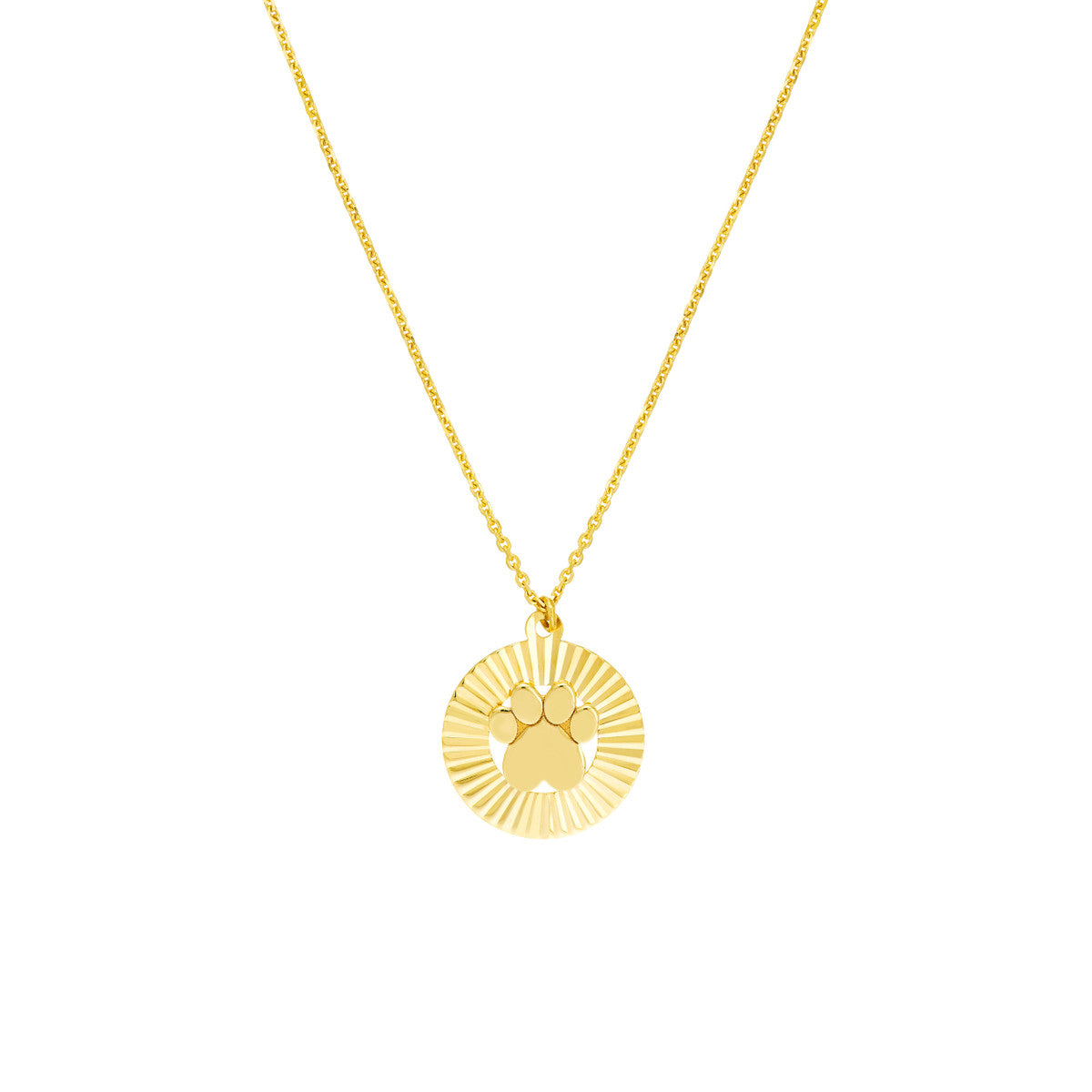 14Kt Yellow Gold Pet Paw Pendant