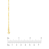 14Kt Yellow Gold 1.85mm Handmade Flat Link Bracelet
