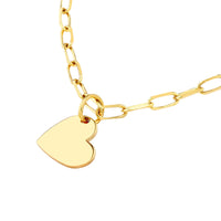 14Kt Yellow Gold Dangle Heart Pendant
