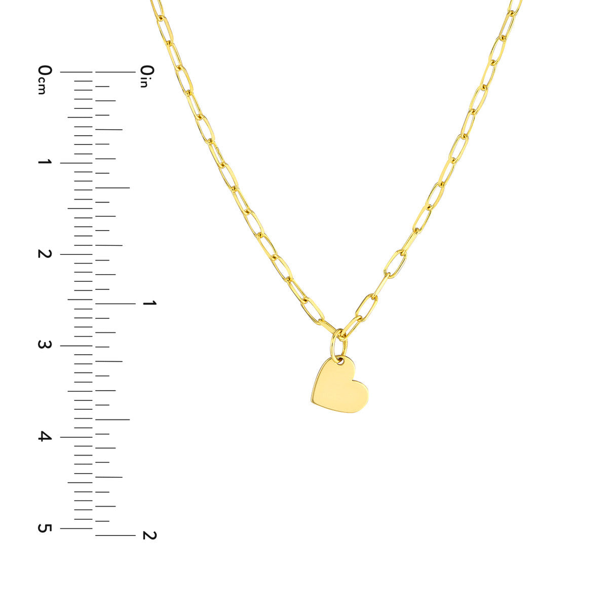 14Kt Yellow Gold Dangle Heart Pendant