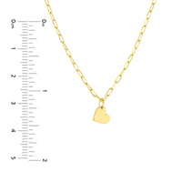 14Kt Yellow Gold Dangle Heart Pendant