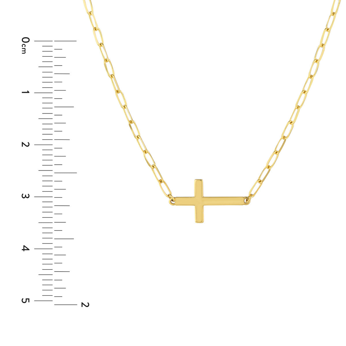 14Kt Yellow Gold East-West Cross Pendant