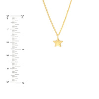 14Kt Yellow Gold Puff Star Pendant