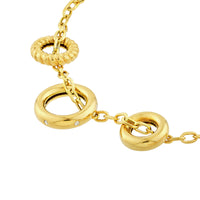 14Kt Yellow Gold Diamond Circle Trio Necklace