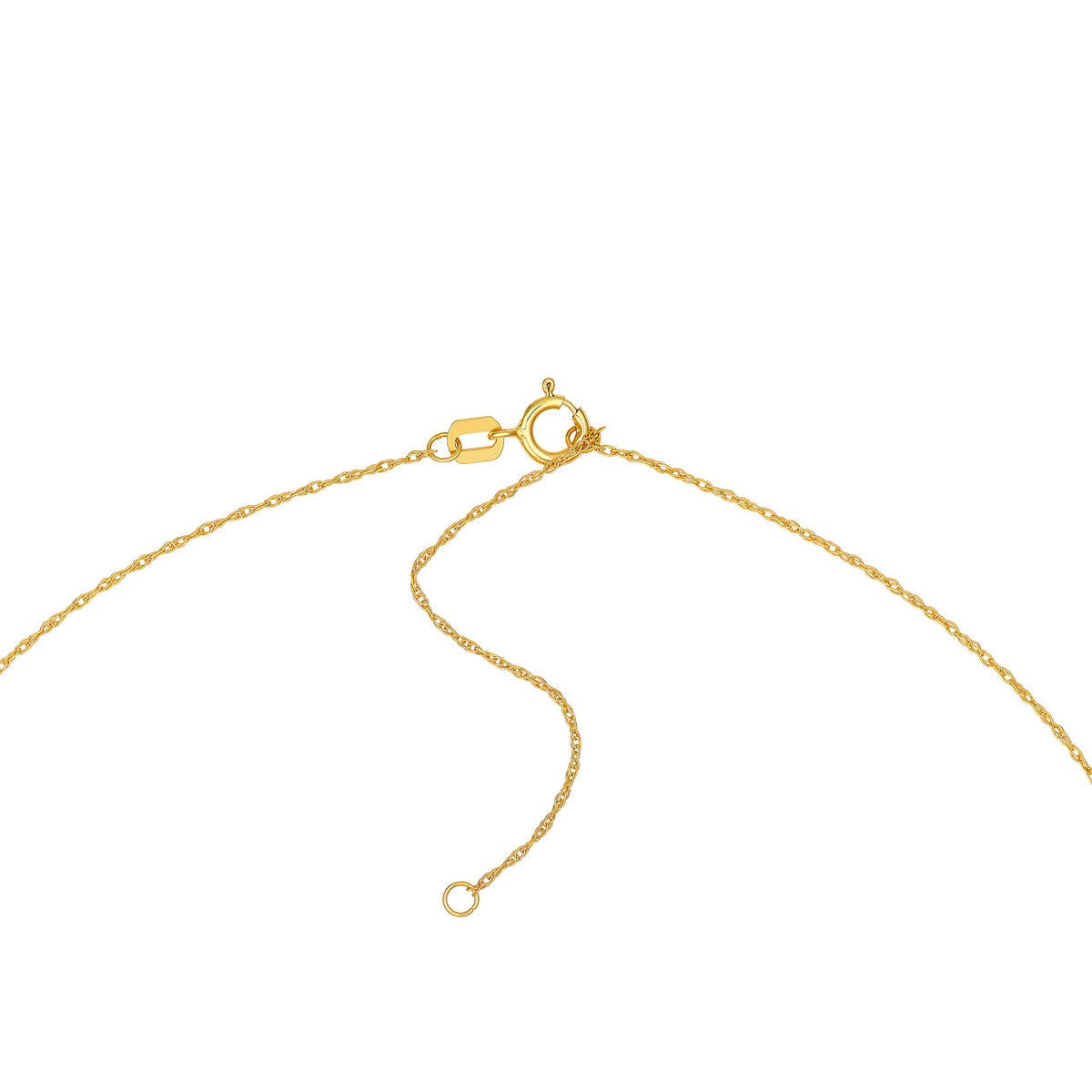 14Kt Yellow Gold Small Puffy Heart Necklace