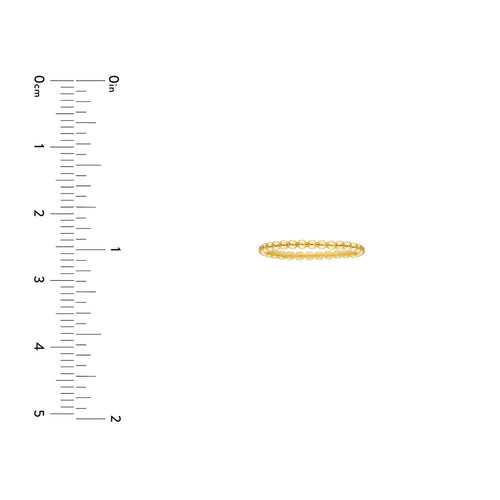 14Kt Yellow Gold Beaded Stackable Ring