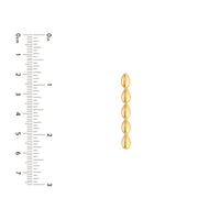 14Kt Yellow Gold 5 Teardrop Link Dangle Earrings