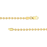 14Kt Yellow Gold 3mm Bead Chain Bracelet