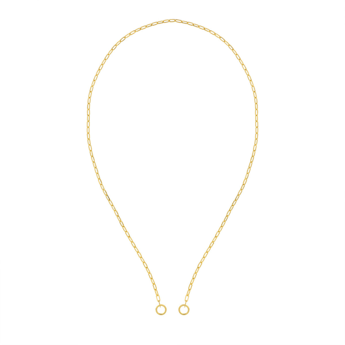 20" Open Paperclip 2.5mm Chain in 14kt Yellow Gold - Lock Clasp Sold Separately