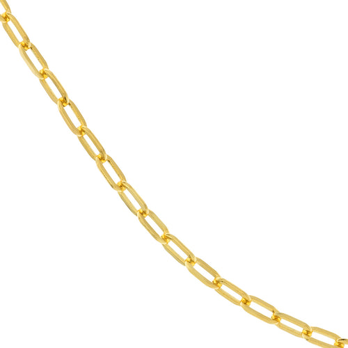 20" Open Paperclip 2.5mm Chain in 14kt Yellow Gold - Lock Clasp Sold Separately