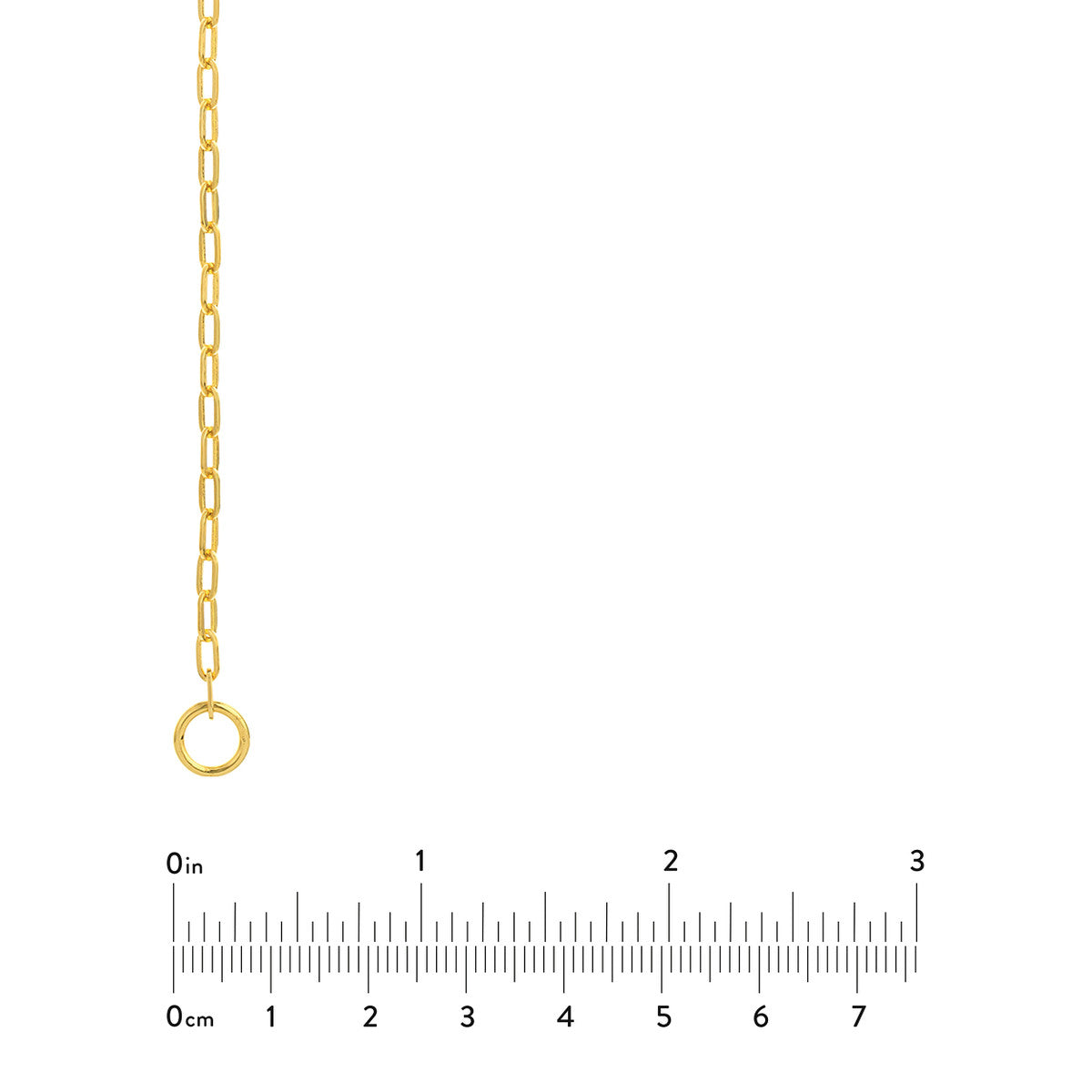 20" Open Paperclip 2.5mm Chain in 14kt Yellow Gold - Lock Clasp Sold Separately