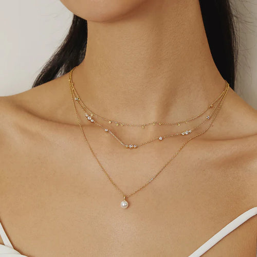 Ania Haie Miss Dainty Shell Pearl Drop Pendant Necklace in Gold Vermeil with Extender