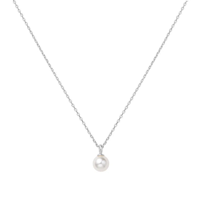 Ania Haie Sterling Silver Shell Pearl Drop Pendant Necklace