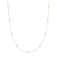 Ania Haie 14Kt Gold Overlay Shell Pearl Station Chain Necklace