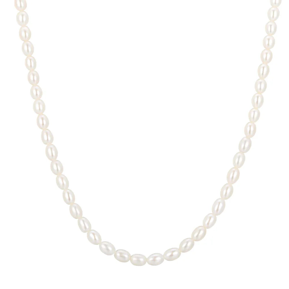 Gold Shell Pearl Beaded Necklace
