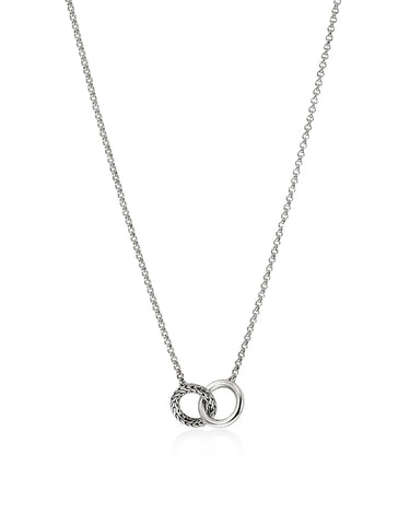 John Hardy JH Essentials Sterling Silver Interlinking 2mm Mini Rolo Chain Necklace