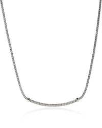 John Hardy JH Essentials Sterling Silver Diamond Pave Chain Necklace