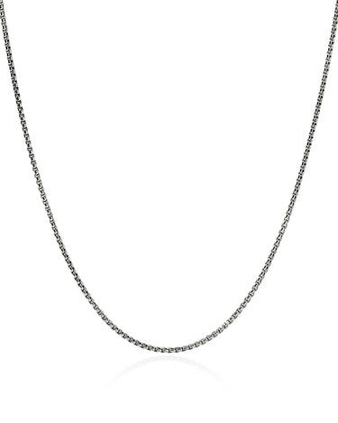 John Hardy Chains Box Sterling Silver 1.6mm Box Chain Necklace 22"