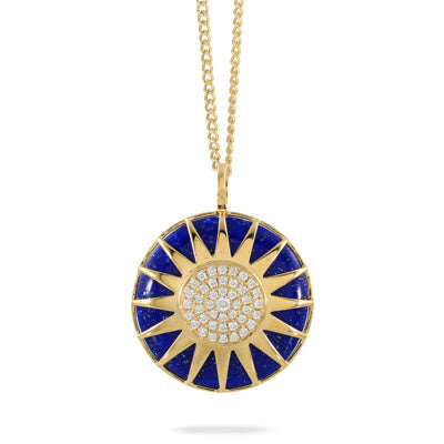 Doves 18Kt Yellow Gold Celestia Sun Pendant