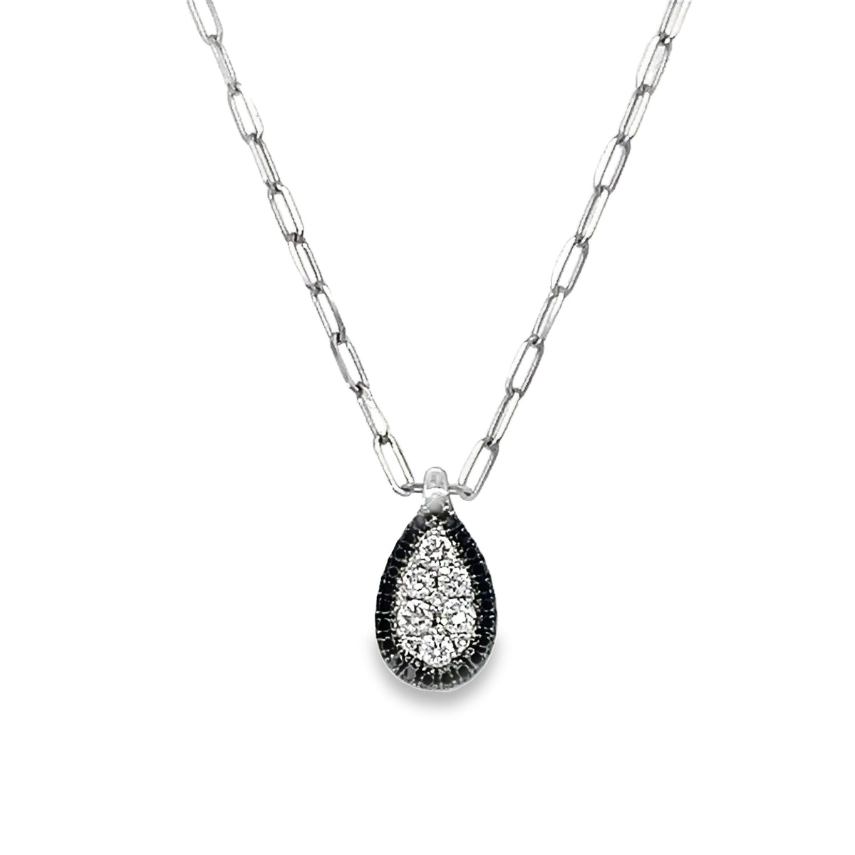Frederic Sage 14Kt White Gold Pendant with 0.10cttw Natural Diamonds