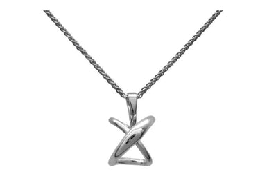 E.L. Designs Sterling Silver Secret Heart Pendant on an 18" Wheat Chain