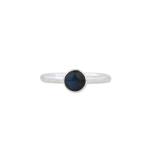Lika Behar Sterling Silver "Priya" Round Cabochon Labradorite Ring